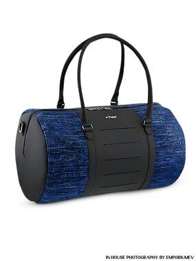 S.T. Dupont 195004 Jet Millenium Black Blue Textile Duffle Bag